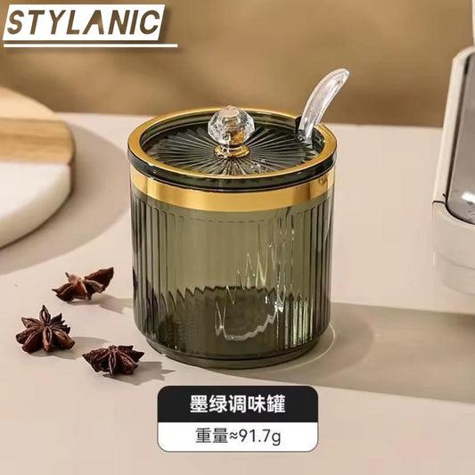 Stylish Green Crystal Sugar Pot