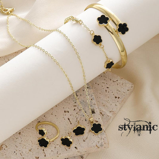 Gold Plated Necklace And Bracelet Set