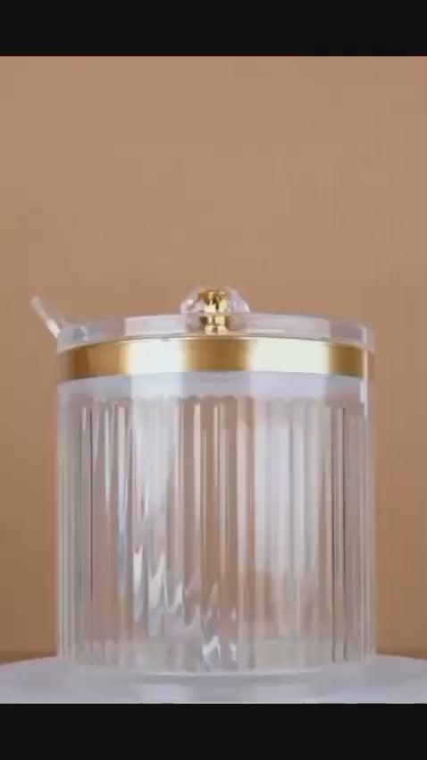 Stylish Green Crystal Sugar Pot