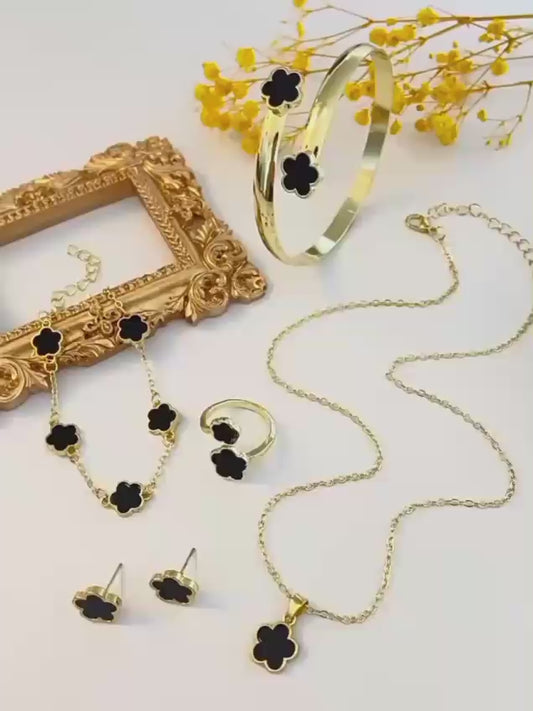 Gold Plated Necklace And Bracelet Set